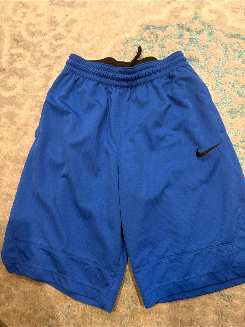Nike Men’s Royal Blue Athletic Shorts with Black Swoosh